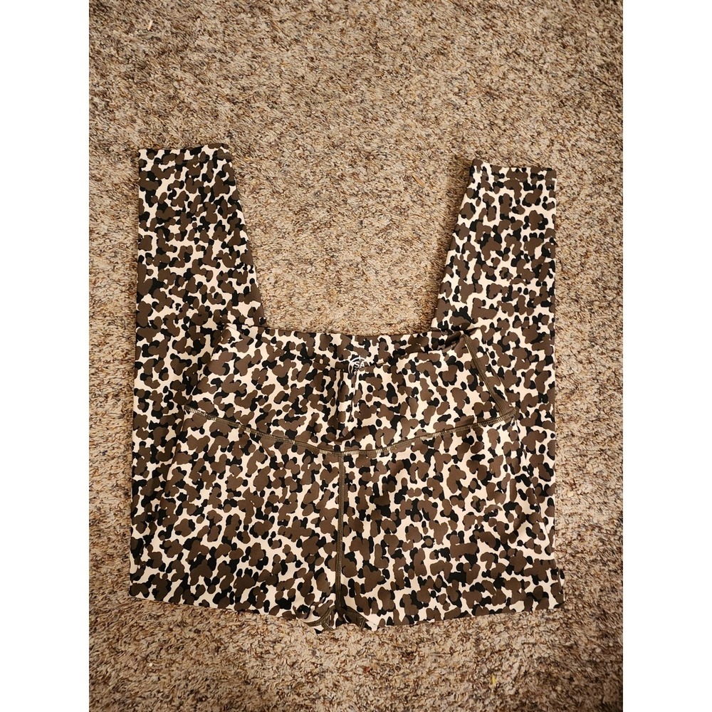Sage Collective Leopard Print High Waisted Activewear Leggings Brown Size L - Picture 3 of 6